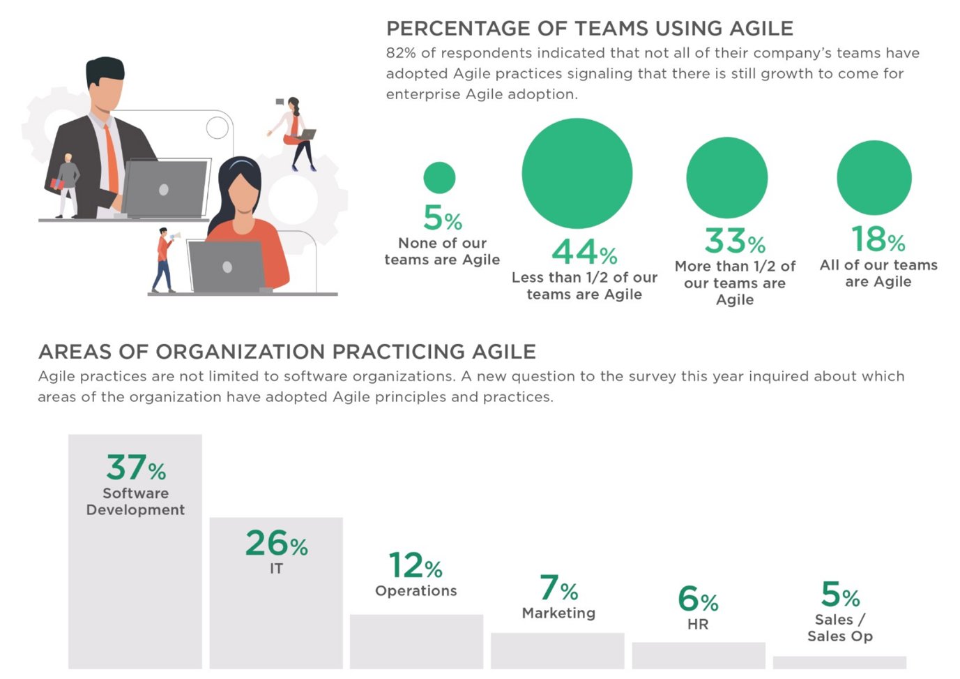 areas of organisation practising agile