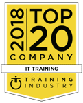 Training Industry Top Training Company IT Training 2018 award badge