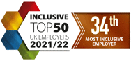 Inclusive Top 50 UK Employers badge