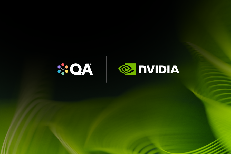 NVIDIA x QA logo