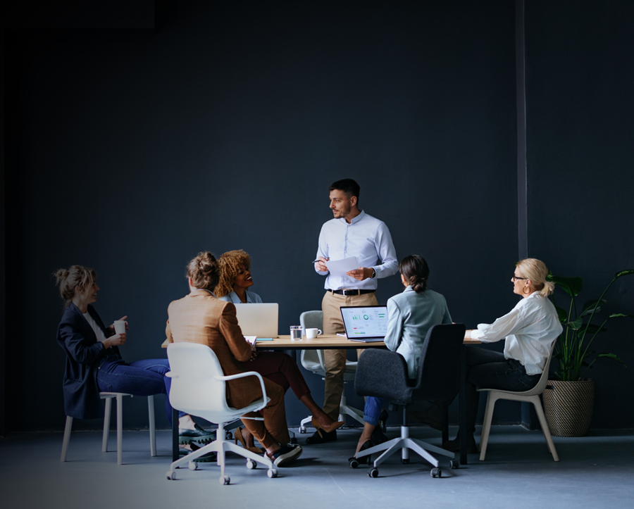 Colleagues in meeting