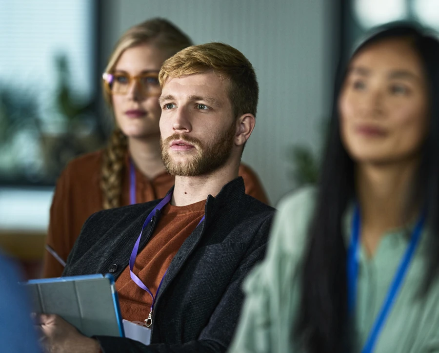 Image of a group of apprentices in a classroom